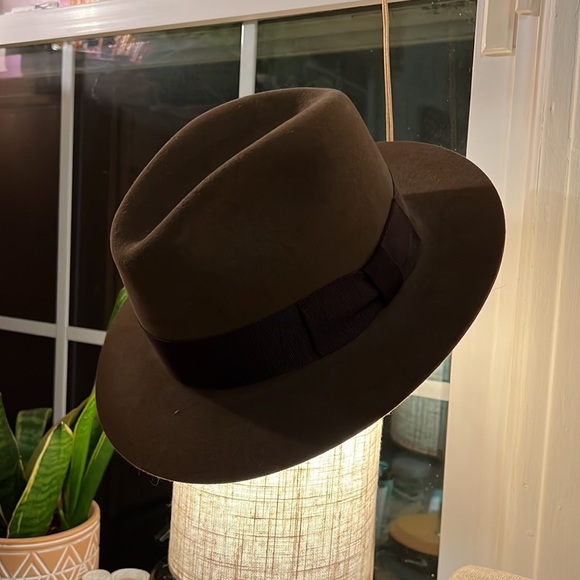 Chocolate Brown Frye Fedora | M - Picture 2 of 6